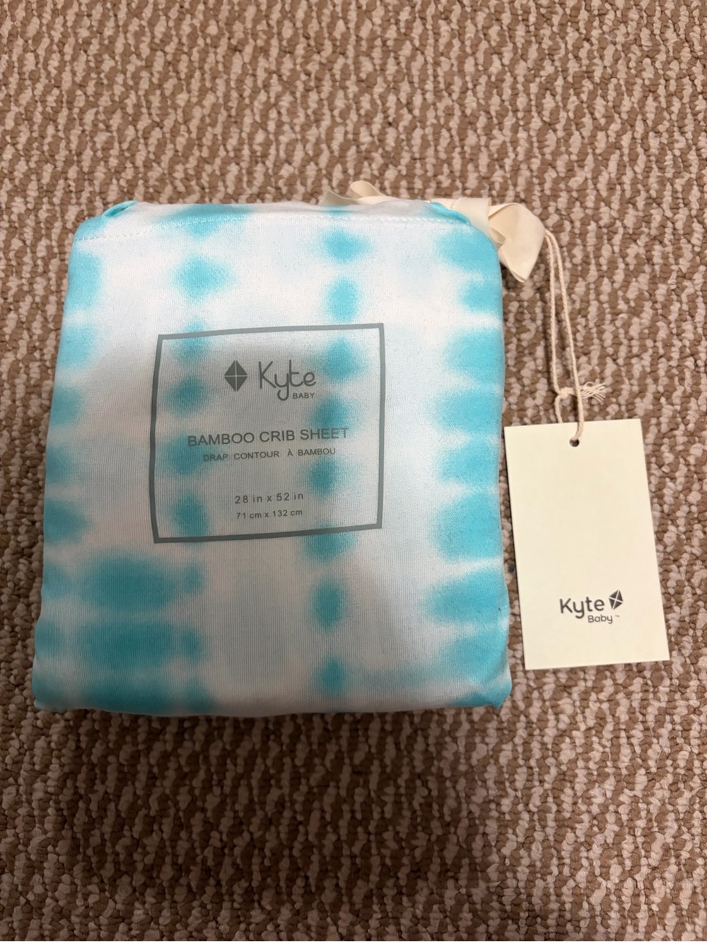 Kyte baby Bamboo robyn riptide Crib Sheet BNWT